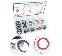 Kit de 48 joints de climatisation avec anneau en métal et joint en caoutchouc pour réparation de compresseur de système de climatisation de voiture, camion, dans une boîte de rangement