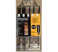 Kit de 48 lames pour scie à chantourner - PEUGEOT OUTILLAGE - 127 mm - Découpe de bois et plastiques