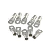 Kit de 5 à 10 cosses à sertir en cuivre étamé de 6 à 35 mm, à anneau en T, for le soudage de câbles de batterie.(T25-6,10pcs)