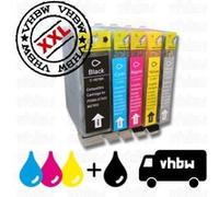 vhbw 5X Cartouches Compatible avec Canon Pixma MX7600, IX7000 imprimante avec Puce - Remplacement pour PGI-7, PGI-7BK, PGI-9, PGI-9C, PGI-9M, PGI-9PBK, PGI-9Y