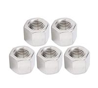 Kit de 5 écrous de raccord hexagonaux en acier inoxydable M16, écrous de raccord en acier inoxydable 304 résistant à la corrosion à 6 pans pour tiges filetées et vis mécaniques,