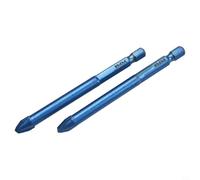 Kit de 5 forets excentriques avec tête courbée pour un perçage précis du carrelage et du verre, prise en main antidérapante, convient pour différents types de forets (8 mm)