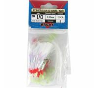 Kit de 5 leurres Ragot mitraflash eco aurora Blanc TU