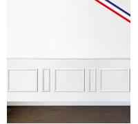 Kit de 5 moulures murales en bois Pin des Landes - Prêt à coller et peindre - Eugenie - 4 mètres - 99DECO