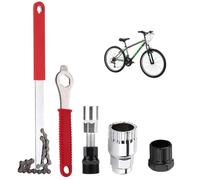 Kit de 5 Outils de Démontage de Chaîne Vélo - Extracteur de Manivelle avec Clé de Pédalier, Extracteur de Pignon de Chaîne, Support et Outil de Retrait de Bague