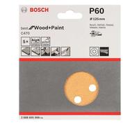 Kit de 5 papiers 125 mm 60 Bosch