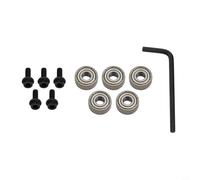 Kit de 5 roulements à billes pour fraises de toupie avec guide de roulement à billes monté sur le dessus, matériau en acier pour une utilisation fiable à haute vitesse pour les opérations de routeur