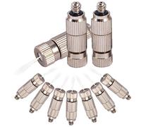 Kit de 50 buses de brumisation en laiton pour système de refroidissement, buses de brumisation haute pression filetées 3/16", tête de pulvérisation anti-goutte pour aménagement paysager, humidificat