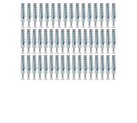 Kit de 50 chevilles à expansion en métal pour cloison sèche et vis autotaraudeuses pour béton et brique, fixations dentelées M6/M8 en acier au carbone
