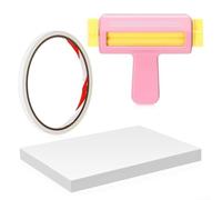 Kit de 50 feuilles de papier à sertir brillantes double face pour sacs à frites, scrapbooking, loisirs créatifs, projets décoratifs ondulés en plastique rose