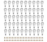 Kit de 50 paires clips fixation for vitres d'armoires, for portes en plastique avec vis for verre Pour Épaisseur
