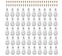 Kit de 50 paires clips fixation for vitres d'armoires, for portes en plastique avec vis for verre Pour Épaisseur