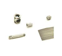 Kit de 50 pièces - quincaillerie jonction meubles - baril 16 mm + grain M10 + tige + cache vis (couvercle à vis blanc)