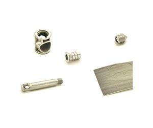 Kit de 50 pièces - quincaillerie jonction meubles - baril 16 mm + grain M10 + tige + cache vis (couvercle à vis blanc)