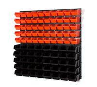 Kit de 50 XS orange et 40 S noir boites bac a bec avec supports