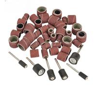 Kit de 51 pièces de tambour de ponçage pour outils rotatifs avec mandrins de tige de 0,3 cm, bandes en oxyde d'aluminium grain 120 pour tambours de 1/2", 3/8" et 1/4" - pour outils rotatifs Dremel et