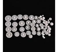 Kit de 58 engrenages en plastique M0.5 pour moteur robotique modèle arbre bricolage hélicoptère voiture utilisation éducative Blanc