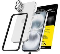 Kit de 6, 3 x Verre Tremp¿¿ pour iPhone 16 Plus (6,7 Pouces) et 3 x Protection Cam¿¿ra Arri¿¿re - Kit Outil d'Installation Facile - Anti Rayures - Ultra R¿¿sistant-HD Transparent