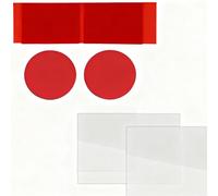 Kit de 6 Accessoires de Montage pour Dashcam Voiture, 2 Pastilles Adhésives Doubles Faces Rondes, 2 Carrées, 2 Films Électrostatiques Transparents, Adapté pour Caméra Embarquée et Parking Électronique