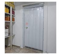 Kit de 6 bandes PVC basse température pour porte de congélateur (1,5 mm d'épaisseur, 0,9 x 2,4 m, 6 pièces) pour entrepôts et zones frimées - Chevauchement de 3 cm pour une efficacité énergétique