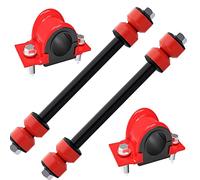 Kit de 6 barres stabilisatrices avant + kit de support/bague avant Red Extreme compatible avec Explorer, Explorer Sport Trac 4WD, Mountaineer, Ranger, bague fabriquée aux États-Unis K7275 K700542