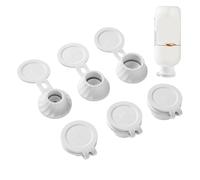Kit de 6 bouchons de vidange de bouteilles - Lot de 6 bouchons inversés - Porte-bouteille inversé - Connecteur de - Kit de bouchon de distribution de liquide pour après-shampoing, shampooing