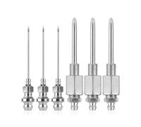 Kit de 6 Buses à Aiguilles pour Pistolet Graisse, 3 Distributeurs D'Aiguilles Graisse et 3 Aiguilles D'Injecteur Graisse, Outil Montage D'Adaptateur
