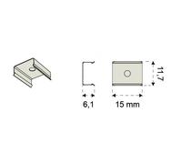 Kit de 6 clips de fixation avec vis pour profilés Lite Track L&S LIGHT