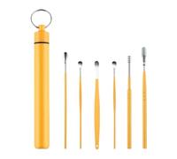 Kit de 6 cure-oreilles à ressort spiralé dans un étui en gel(Y523-grenn -1set)