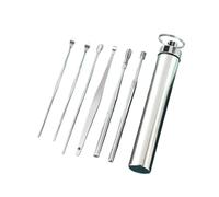 Kit de 6 cure-oreilles à ressort spiralé dans un étui en gel(Y523B-Box package)