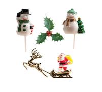 Kit de 6 décorations pour bûche de Noël - Coloré