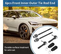 Kit De 6 Embouts De Biellette De Direction Intérieure Et Extérieure Avec Soufflet pour Pontiac G6 Et pour Chevrolet Malibu.