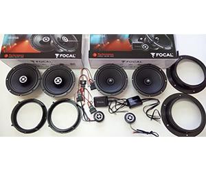 Kit de 6 haut-parleurs FOCAL pour Volkswagen Golf V 03>09 avant et arrière