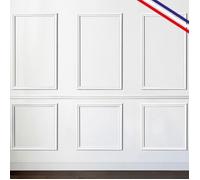 Kit de 6 moulures murales en bois - Pin des Landes - Apolline B - Prêt à coller et peindre - 99DECO