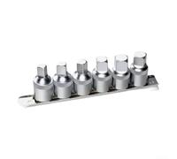 Kit de 6 outils de vidange d'huile de voiture Chrome mat | S'adapte à la plupart des voitures, entraînement 3/8 et 1/2, application universelle, changement d'huile facile