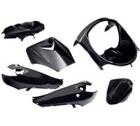 Kit de 6 pièces de garniture de bord pour Peugeot Vivacity jusqu'au modèle 2008 - noir métallisé