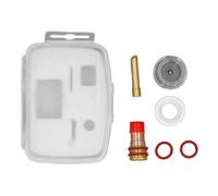 Kit de 6 pinces de serrage pour coupelle en verre TIG 2,4 mm, accessoires de soudage haut de gamme, corps de pince en verre durable, joint en caoutchouc, kit de bagues en