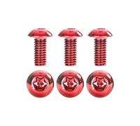 Kit de 6 vis de disque neatt inox m5 x 10mm rouge