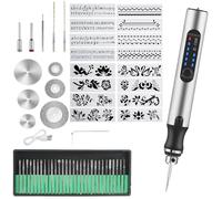 Kit de 60 pièces d'outils de gravure électrique, stylo de gravure rechargeable sans fil USB mini graveur DIY, outil rotatif pour art DIY, gravure sur verre, bois, métal, pierre, plastique, ongles