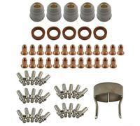 Kit de 61 consommables de rechange pour coupeur plasma CUT30 PC210 Torche LC25 compatible avec les machines plasma UNIMIG, Bossweld, Wia Cutmatic 45 MC108