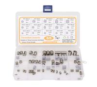 Kit de 65 inserts filetés assortis, manchons de réparation de filetage en acier inoxydable 303, écrous de réduction pour la restauration de filetages endommagés, avec tailles
