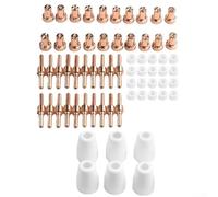 Kit de 66 consommables plasma pour cutter pour torche PT31 avec pointes étendues, électrodes adaptées pour Cut40 et équipements plasma compatibles