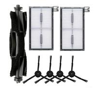 Kit de 7 brosses latérales principales pour aspirateurs robot pour Eufy X8 Pro Series X8 Pro SES, 1 brosse rouleau principale, 2 filtres HEPA, 4 brosses latérales