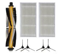 Kit de 7 brosses latérales principales pour aspirateurs robots pour Blaupunkt BLUEBOT XSMART BPK-VCBB1XS, comprend 1 brosse rouleau principale, 2 filtres HEPA, 4 brosses latérales