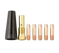 Kit de 7 embouts de buse pour soudeur MIG - Embouts conducteurs avec diffuseur de gaz - 0,6 mm, 0,8 mm, 0,9 mm, 1,0 mm, 1,2 mm