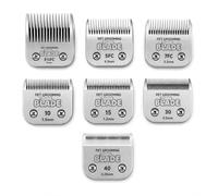 Kit de 7 lames de toilettage pour chien compatible avec Andis/Oster A5
