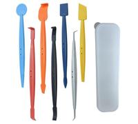 Kit de 7 outils teintés pour vitres de voiture - 17,5 x 2,3 cm - Raclette teintée - Kit d'installation teinté - Applicateur de film à main - Pour débutants, professionnels, conducteurs, garage