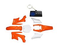 Kit de 7 pièces de carrosserie orange en plastique haute résistance Stoneder, garde-boue, carénage, pour mini moto de cross chinoise Apollo Orion 47 cc - 49 cc, 2 temps