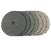 Kit de 7 tampons de polissage diamant de 20,3 cm, disques de polissage pointus flexibles de 200 mm pour granit, marbre, pierre, béton (3 000)