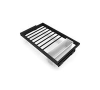 Kit de 7 tringles à pantalon, 1 plateau et cadre coulissant à fermeture douce pour armoires, réglable, module 800mm, Noir texturé